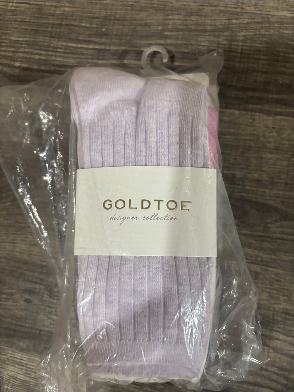Gold Toe Designer Collection Lavender Ribbed Socks crew 6pair